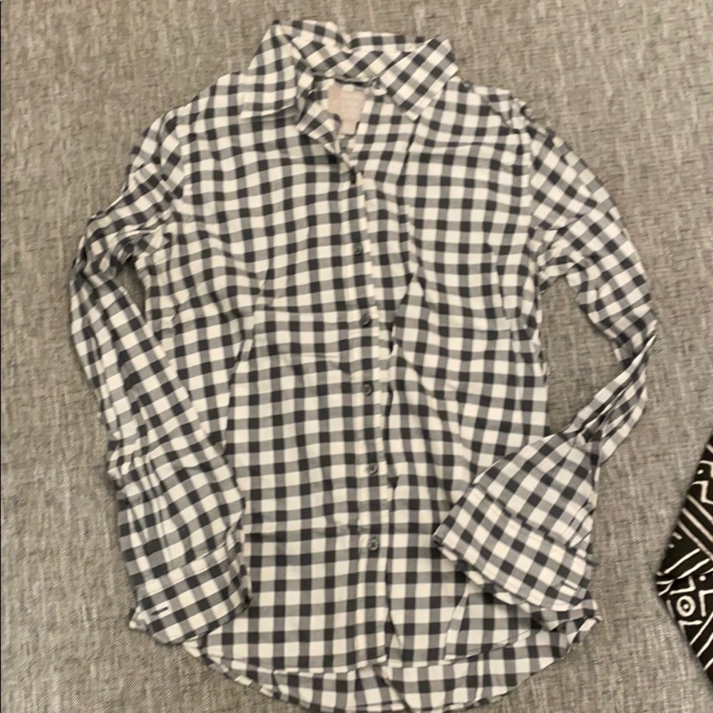 Checkered button up shirt from Banana Republic